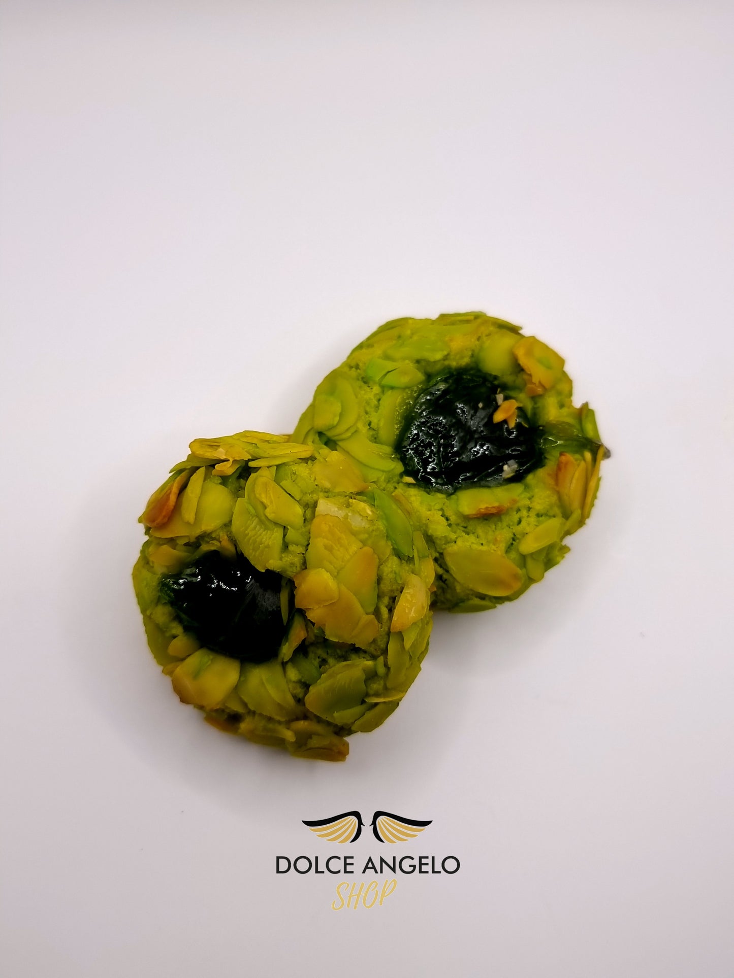 Pasta di mandorla - Fogliame con marmellata di pistacchio(prezzo al kg)